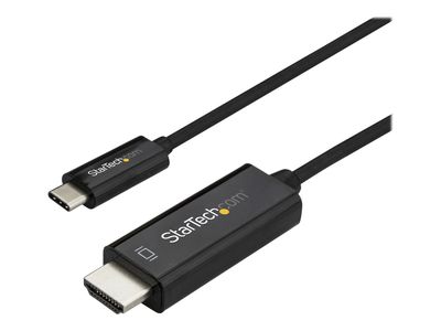 StarTech.com 3ft (1m) USB C to HDMI Cable - 4K 60Hz USB Type C DP Alt Mode to HDMI 2.0 Video Display Adapter Cable - Works w/Thunderbolt 3 - external video adapter - VL100 - black_2