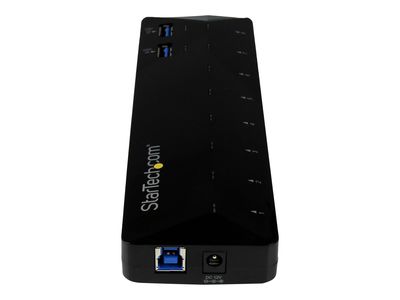 StarTech.com 10 Port USB 3.0 Hub mit Lade- und Sync Port - 2 x 1,5A Ports - Desktop Hub und Schnelllade Station - USB-Umschalter für die gemeinsame Nutzung von Peripheriegeräten - 10 Anschlüsse_3