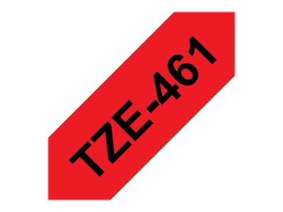 Brother laminated tape TZe-461 - Black on red_3