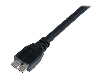 StarTech.com 1m 3 ft Certified SuperSpeed USB 3.0 A to Micro B Cable Cord - USB 3 Micro B Cable - 1x USB A (M), 1x USB Micro B (M) - Black (USB3CAUB1M) - USB cable - Micro-USB Type B to USB Type A - 1 m_2