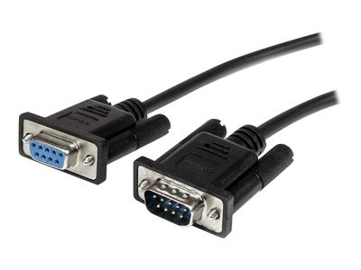 StarTech.com 0.5m Black Straight Through DB9 RS232 Serial Cable - DB9 RS232 Serial Extension Cable - Male to Female Cable - 50cm (MXT10050CMBK) - serial extension cable - 50 cm_3