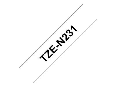 Brother non-laminated tape TZe-N231 - Black on white_1
