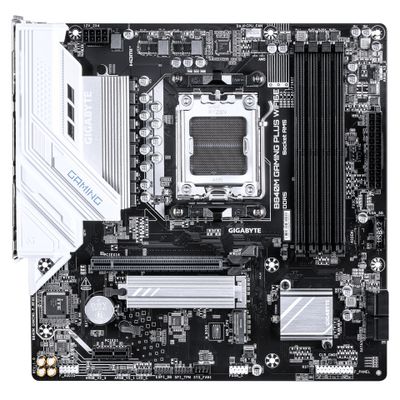 GIGABYTE B840M GAMING PLUS WIFI6E Mainboard – AMD Ryzen 9000 CPUs, 8+2+2-Phasen-VRM, bis zu 8200 MHz DDR5 (O.C.), 2× PCIe-4.0-M.2, Wi-Fi 6E, 1-GbE-LAN, USB 3.2 Gen 2_2