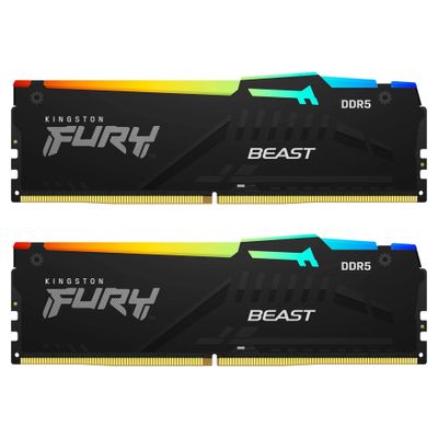 Kingston FURY Beast RGB - DDR5 - Kit - 128 GB: 2 x 64 GB - DIMM 288-PIN - 2800 MHz / PC5-44800 - ungepuffert_thumb