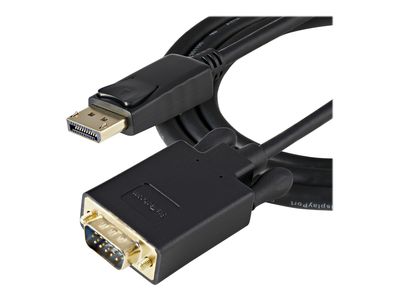 StarTech.com 3ft DisplayPort to VGA Adapter Cable - 1920x1200 - Active DisplayPort (DP) Computer or Laptop to VGA Monitor or TV Display (DP2VGAMM3B) - video converter - black_3