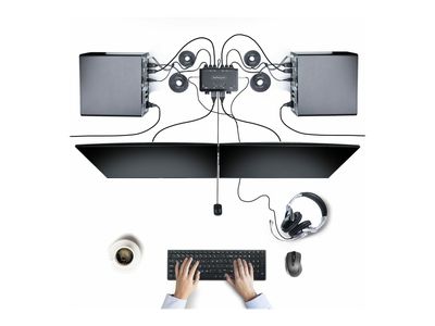StarTech KVM Switch - 2-Port Dual Monitor DisplayPort - 4K - 60Hz_3