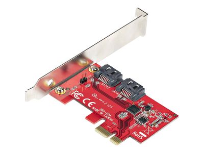 StarTech.com PCIe SATA Controller Karte - 2 Port SATA 3 Erweiterungskarte/Kontroller - 6Gbit/s - Voll/Halb Profil Blende - PCI Express Festplatten/SSD kontroller/Adapter (2P6G-PCIE-SATA-CARD) - Speicher-Controller - SATA 6Gb/s - PCIe 2.0 x1_1