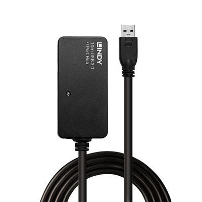 Lindy 43159 Schnittstellen-Hub USB 3.2 Gen 1 (3.1 Gen 1) Type-A 5000 Mbit/s Schwarz_2