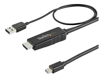 StarTech.com 6ft (2m) HDMI to Mini DisplayPort Cable 4K 30Hz - Active HDMI to mDP Adapter Cable with Audio - USB Powered - Video Converter - video / audio cable - DisplayPort / HDMI - 2 m_2