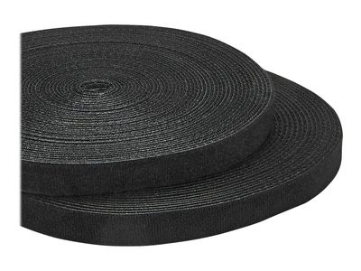 StarTech.com 25ft. Hook and Loop Roll - Cut-to-Size Reusable Cable Ties - Bulk Industrial Wire Fastener Tape - Adjustable Fabric Wraps - Black (HKLP25) - cable tie roll_4