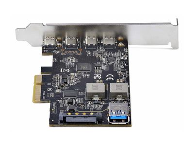 StarTech.com 5-Port USB PCIe Card, USB 3.2 10Gbps, PCI Express Card with 4x USB-C Ports, 1x USB-A Internal Port, USB PCIe Controller Card, Windows/macOS/Linux - USB adapter - PCIe 3.0 x4 - USB-C 3.2 Gen 1 x 4 + USB 3.2 Gen 1 x 1_3