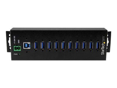 StarTech.com HB30A10AME USB 3.0 Hub (10-Port, Din-Rail,  Industrielle Anwendung, externes Netzteil, Uberspannungsschutz, ESD, 350 W, 15 kV) - Hub - 10 Anschlüsse - TAA-konform_3