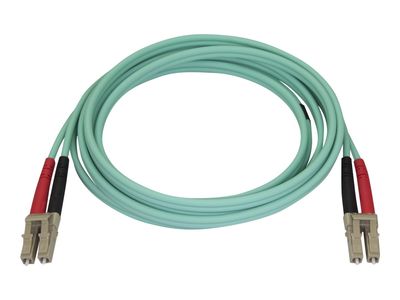 StarTech.com Aqua OM4 Duplex Multimode Fiber - 2m / 6 ft - 100 Gb - 50/125 - OM4 Fiber - LC to LC Fiber Patch Cable (450FBLCLC2) - network cable - 2 m - aqua_6