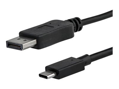 StarTech.com 3ft/1m USB C to DisplayPort 1.2 Cable 4K 60Hz - USB Type-C to DP Video Adapter Monitor Cable HBR2 - TB3 Compatible - Black - external video adapter - STM32F072CBU6 - black_7