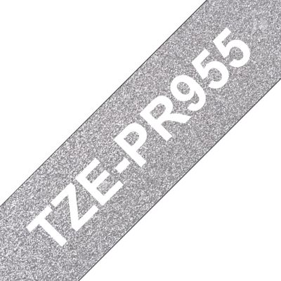 Brother Laminated Tape P-Touch TzePR955 - 24 mm x 8 m - White on Premium Silver_thumb