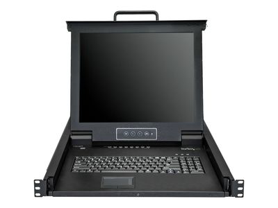 StarTech.com 8 Port Rackmount KVM Console with 6ft Cables, Integrated KVM Switch with 17" LCD Monitor, Fully Featured 1U LCD KVM Drawer- OSD KVM, Durable 50,000 MTBF, USB + VGA Support - 17in. LCD KVM Drawer (RKCONS1708K) - KVM console - 17"_2