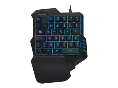 LogiLink RGB Einhand-Gaming Tastatur - Schwarz_thumb