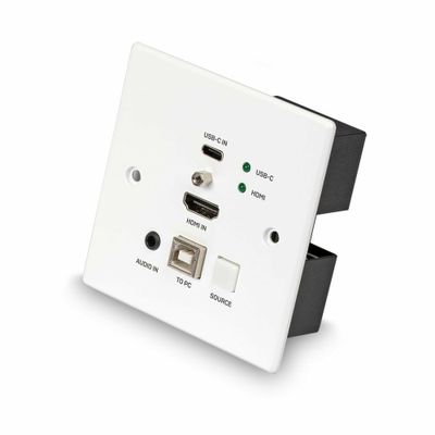 Lindy 150m Cat.6 HDMI 4K60 & Type C HDBaseT UK Wall Plate KVM Extender, Transmitter_4