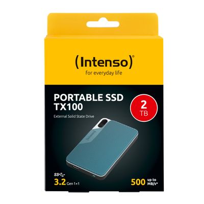 Intenso External SSD TX100 - 2 TB - USB 3.2 - Grey/Blue_3
