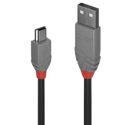 Lindy USB-Kabel Anthra Line - USB-A / Mini-USB Typ B - 1 m_thumb