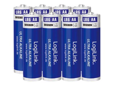 LogiLink Ultra Power Mignon Batterie - 8 x AA-Typ - Alkalisch_thumb