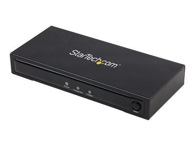StarTech.com VID2HDCON2 S-Video oder Composite zu HDMI Konverter mit Audio  (720p,  NTSC & PAL, HDMI Upscaler, Mac & Windows) - Videokonverter - Schwarz_1