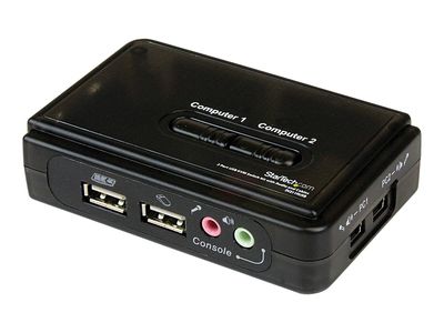 StarTech.com 2 Port USB KVM Switch Kit mit Audio und Kabeln - 2-fach USB VGA Desktop Umschalter inkl. Kabel - KVM-/Audio-Switch - 2 Anschlüsse_1
