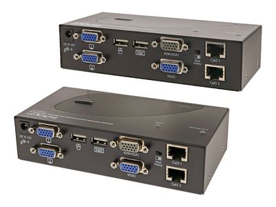 StarTech.com USB Dual VGA KVM Verlängerung bis zu 200m - KVM Extender über Cat5 UTP Netzwerkkabel 2x VGA Buchse, 2x USB Buchse - 1920x1200 - KVM-Extender_thumb
