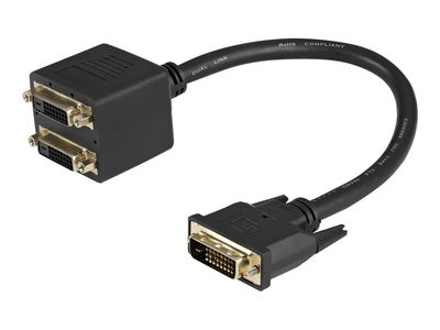 StarTech.com DVI-D auf 2x DVI-D 30cm Splitter Kabel - Dual Link DVI25 Y-Kabel - Stecker/2x Buchse - DVI-Adapter vergoldete Kontakte - Video-Verteiler - 30.5 cm_1