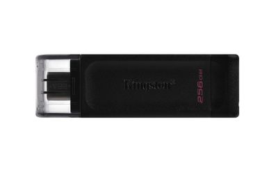 Kingston USB flash drive DataTraveler 70 - USB 3.1 Gen 1 - 256 GB - black_thumb