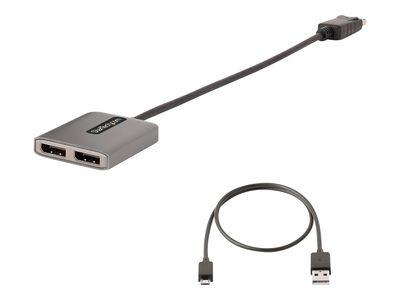 StarTech.com 2-Port DisplayPort MST Hub, Dual 4K 60Hz, DP to 2x DisplayPort Monitor Adapter, DP 1.4 Multi-Monitor Video Adapter w/ 1ft Built-in Cable, USB Powered, Windows Only - Multi Stream Transport Hub (MST14DP122DP) - Hub - 2 Anschlüsse_6