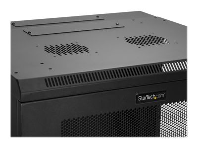 StarTech.com 12U 19" Wall Mount Network Cabinet, 16" Deep Hinged Locking IT Network Switch Depth Enclosure, Vented Computer Equipment Data Rack with Shelf & Flexible Side Panels, Assembled - 12U Vented Cabinet (RK12WALHM) - rack enclosure cabinet - 12U_4