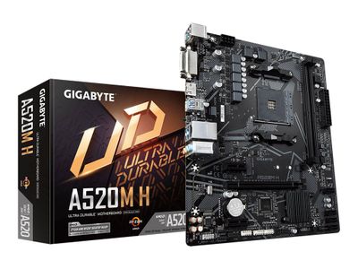 Gigabyte A520M H - 1.0 - motherboard - micro ATX - Socket AM4 - AMD A520_4