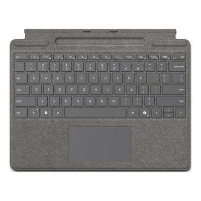Microsoft Surface Pro Signature Keyboard - Tastatur - mit Beschleunigungsmesser, Touchpad, Surface Slim Pen 2 Ablage- und Ladeschale - QWERTZ - Deutsch - Platin Eingabegerät_1