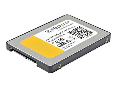 StarTech.com Dual M.2 SATA Adapter with RAID - 2x M.2 SSDs to 2.5in SATA (6Gbps) RAID Adapter Converter with TRIM Support (25S22M2NGFFR) - storage controller (RAID) - M.2 Card - SATA 6Gb/s_1