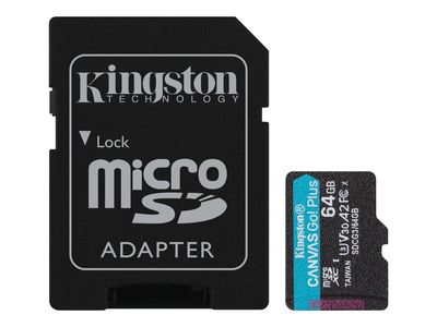 Kingston Flash-Card incl. SD-Adapter Canvas Go! Plus - MicroSDXC UHS-I - 64 GB_thumb