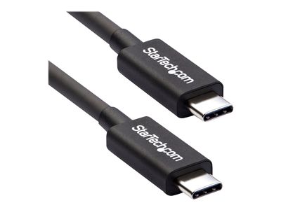 StarTech.com 40Gbps Thunderbolt 3 Cable - 1.6ft/0.5m - Black - 5k 60Hz/4k 60Hz - Certified TB3 USB-C Charger Cord w/ 100W Power Delivery (TBLT34MM50CM) - Thunderbolt cable - 50 cm_1