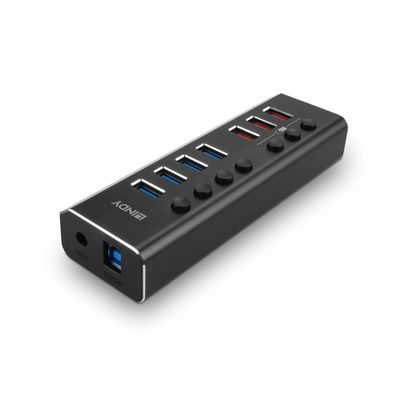 Lindy 43371 Schnittstellen-Hub USB 3.2 Gen 1 (3.1 Gen 1) Type-B 5000 Mbit/s Schwarz_4