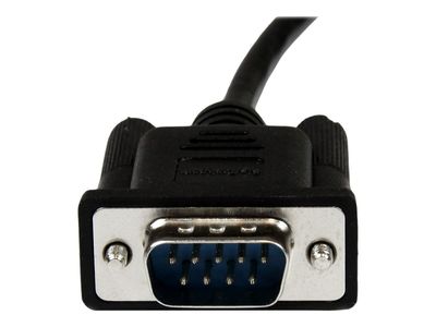StarTech.com 2m Black DB9 RS232 Serial Null Modem Cable F/M - DB9 Male to Female - 9 pin Null Modem Cable - 1x DB9 (M), 1x DB9 (F), Black - null modem cable - 2 m_2