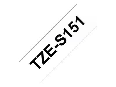 Brother laminated tape TZe-S151 - Black on clear_1
