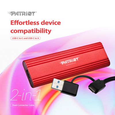 Patriot external hard drive TRANSPORTER Lite - 1 TB - USB-C 3.2 Gen 2 - red_8