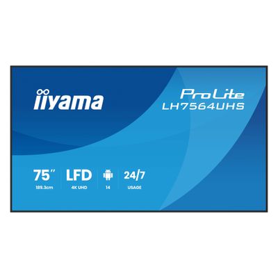 iiyama LED-Display ProLite LH7564UHS-B1AG - 190 cm (75") - 3840 x 2160 4K_thumb
