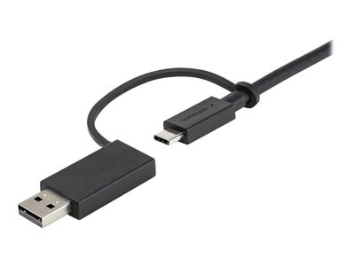 StarTech.com 3ft (1m) USB C Cable w/ USB-A Adapter Dongle, Hybrid 2-in-1 USB C Cable w/ USB-A | USB-C to USB-C (10Gbps/100W PD), USB-A to USB-C (5Gbps), USB-A Host to USB-C DisplayLink Dock - Ideal for Hybrid Dock (USBCCADP) - USB-C cable - 24 pin USB-C t_8