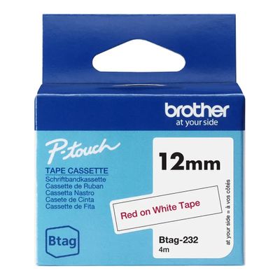 Tapes Brother BTAG232 12MM RED ON WHITE TAPE_thumb