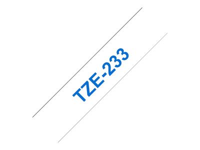 Brother TZE233 - 12 mm - Blau auf Weiß_1