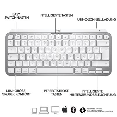 Logitech Tastatur MX Keys Mini for Mac - Hellgrau_9