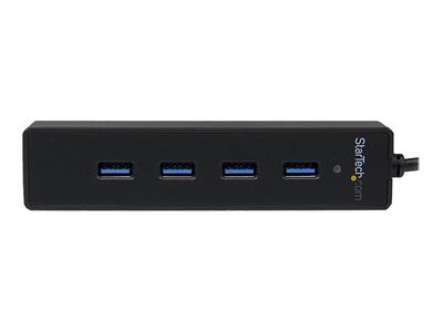 StarTech.com 4 Port USB 3.0 SuperSpeed Hub - Schwarz - Portabler externer USB Hub mit eingebautem Kabel - Hub - 4 Anschlüsse_2