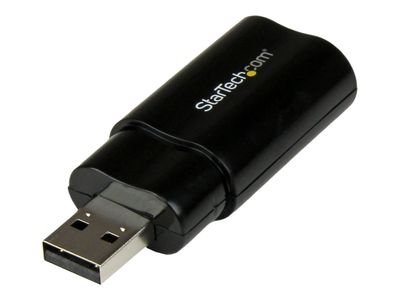 StarTech.com USB Sound Card - 3.5mm Audio Adapter - External Sound Card - Black - External Sound Card (ICUSBAUDIOB) - sound card_3