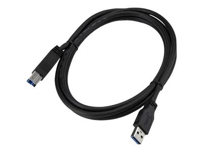 StarTech.com 2m 6 ft Certified SuperSpeed USB 3.0 A to B Cable Cord - USB 3 Cable - 1x USB 3.0 A (M), 1x USB 3.0 B (M) - 2 meter, Black (USB3CAB2M) - USB cable - 2 m_2