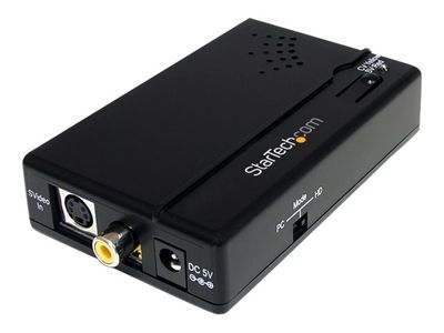 StarTech.com Composite and S-Video to HDMI Converter with Audio - Video converter - composite video, S-video - HDMI - black - VID2HDCON - video converter - black_thumb
